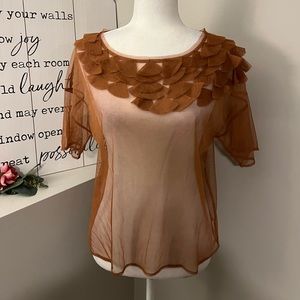 Boutique XXI Embellished Sheer Blouse